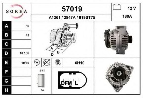 EAI 57019 Alternator